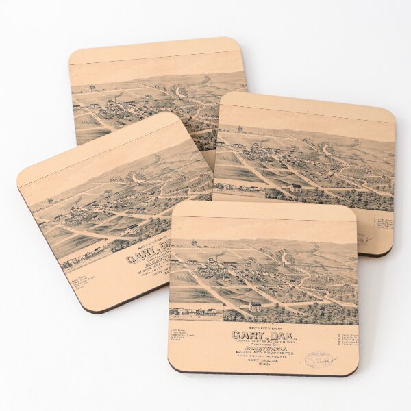 Item preview, Vista de pájaro de Gary, Dakota (1883) designed and sold by allhistory.