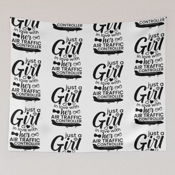 Item preview, Girl In Love Funny Air Traffic Controller Wife designed and sold by Scratches Tees.