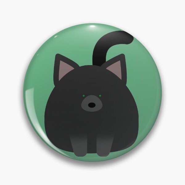 Item preview, black cat round friend designed and sold by peachypanda.