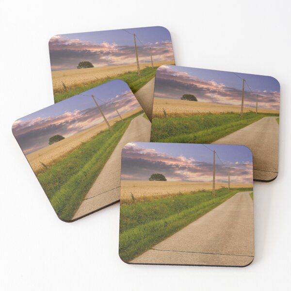 Item preview, Empty road between corn fields in Flanders, Belgium designed and sold by svanaerschot.