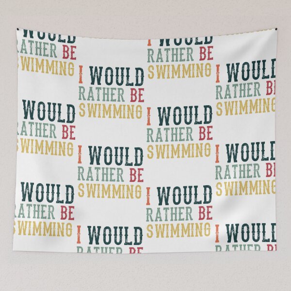 Item preview, Funny Vintage I'd Rather Be Swimming designed and sold by Scratches Tees.