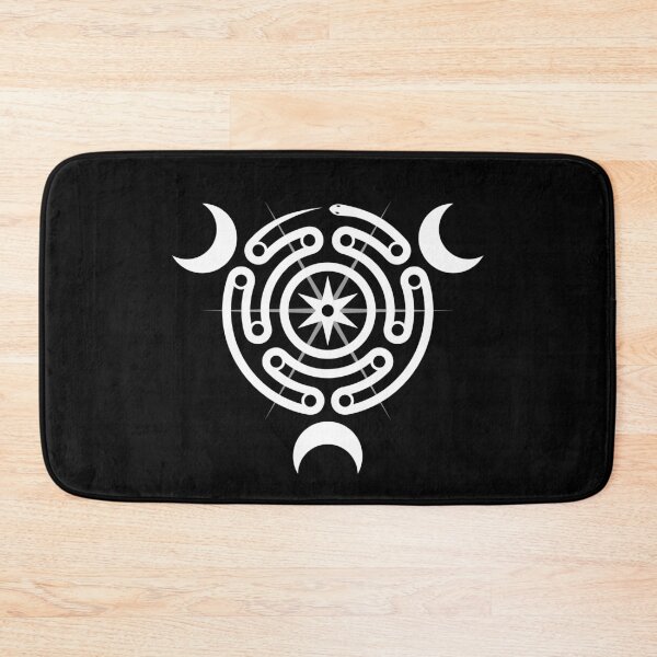 Item preview, Hecates Wheel Moon Goddess Serpent Labyrinth with 3 Moons designed and sold by SpreadForSatan.