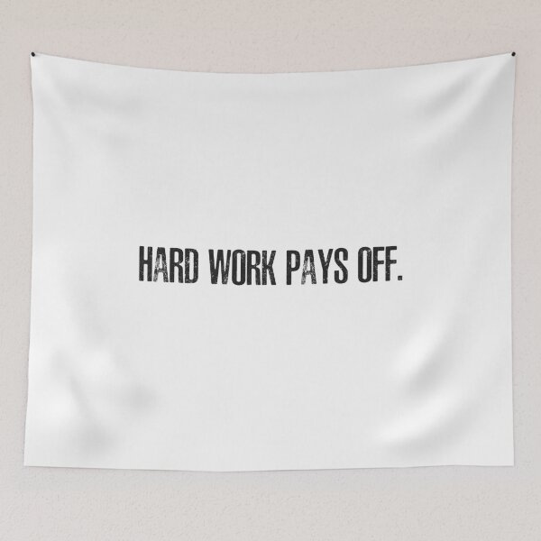 Item preview, Hard Work Pays Off, One Line Version Typography Design. designed and sold by MareksSteins.