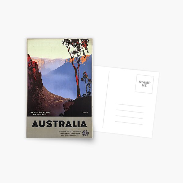 Item preview, Vintage Travel Poster: Blue Mountains, Australia designed and sold by Vintage Vibes.