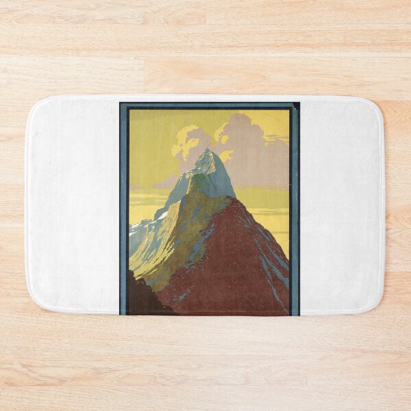 Item preview, Vintage Travel Poster: Mitre Peak, Milford Sound, New Zealand designed and sold by Vintage Vibes.