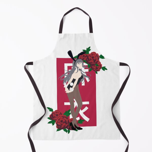 Aperçu de l'œuvre Mai Sakurajima - Bunny girl senpai kanji imprimé floral créée et vendue par AnimeDesignX.