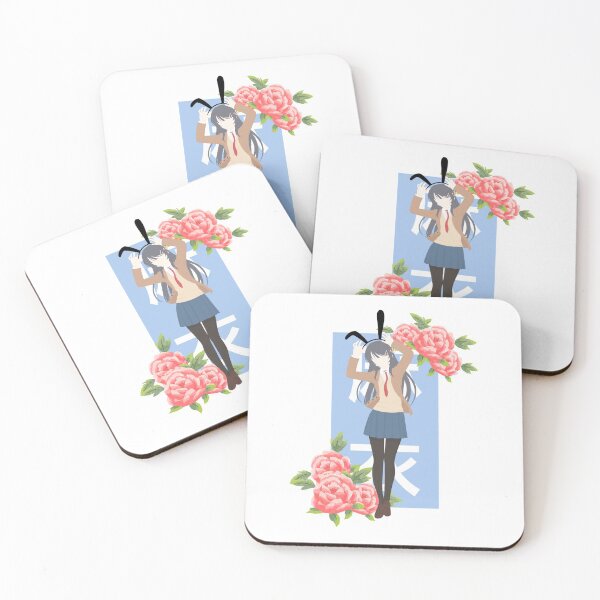 Item preview, Mai Sakurajima - Bunny girl senpai kanji floral print - uniform version designed and sold by AnimeDesignX.