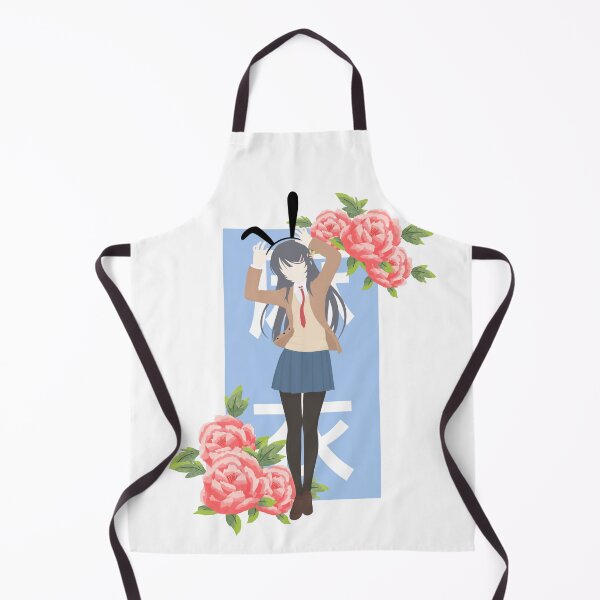 Aperçu de l'œuvre Mai Sakurajima - Bunny girl senpai kanji imprimé floral - version uniforme créée et vendue par AnimeDesignX.