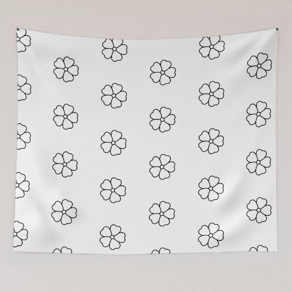 Item preview, black and white thunbergia designed and sold by Floralsharry.