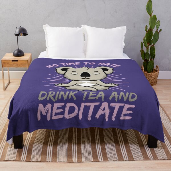 Item preview, No Time To Hate - Drink Tea and Meditate | Yoga love designed and sold by Petra Becker.