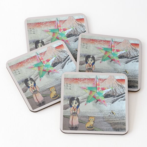 Item preview, Mount Fuji in winter kawaii girl designed and sold by CuisineCat.