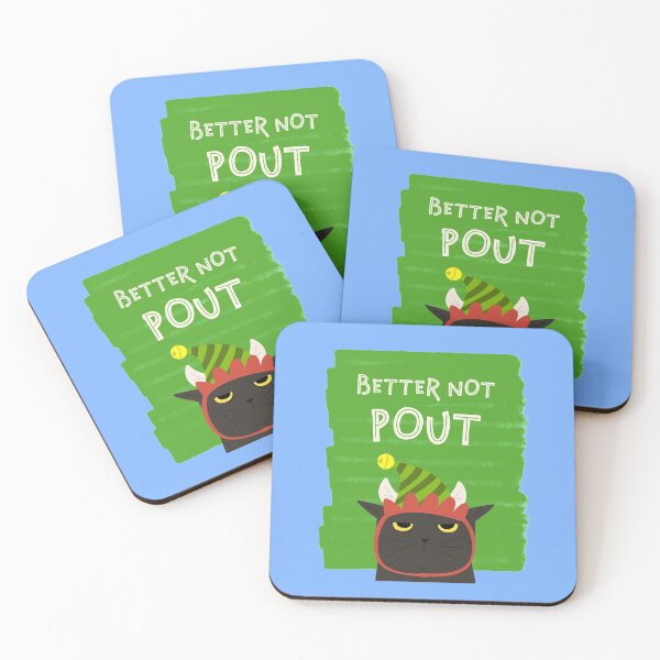 Item preview, Angry Black Cat Christmas Better Not Pout Holidays designed and sold by TrndSttr.