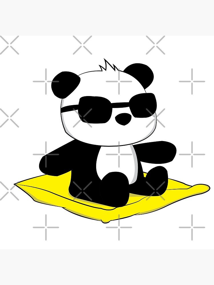 Premium Vector | Stylized giant panda full body drawing. simple panda bear  icon or logo design. black and white vector illustration.