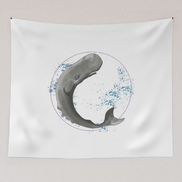 Item preview, Sperm Whale watercolour and pencil  designed and sold by ScruffyNick.