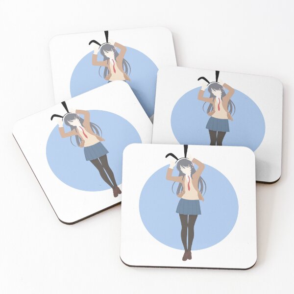 Item preview, Mai Sakurajima in uniform  - bunny girl senpai minimalist anime print  designed and sold by AnimeDesignX.