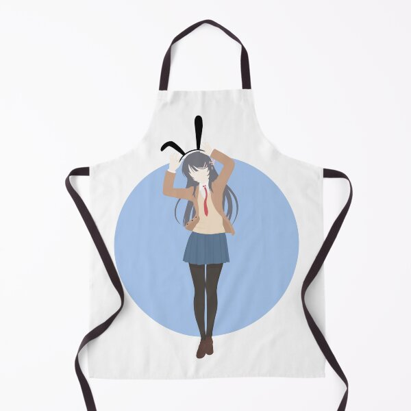 Aperçu de l'œuvre Mai Sakurajima en uniforme - impression anime minimaliste de Bunny Girl Senpai créée et vendue par AnimeDesignX.