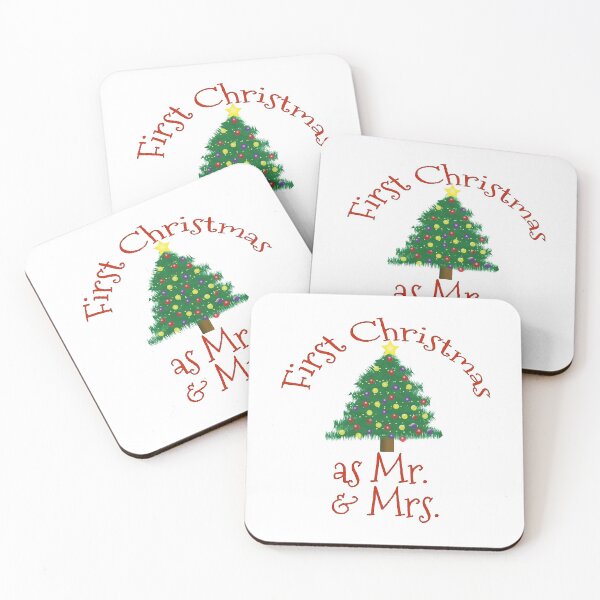 Item preview, First Christmas as Mr and Mrs 1st Married Xmas Husband and Wife designed and sold by TrndSttr.