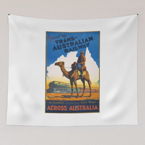 Item preview, Vintage Travel Poster: Trans-Australian Railway designed and sold by Vintage Vibes.
