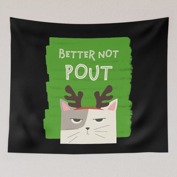 Item preview, Cranky Cat Christmas - Better Not Pout Christmas Song designed and sold by TrndSttr.