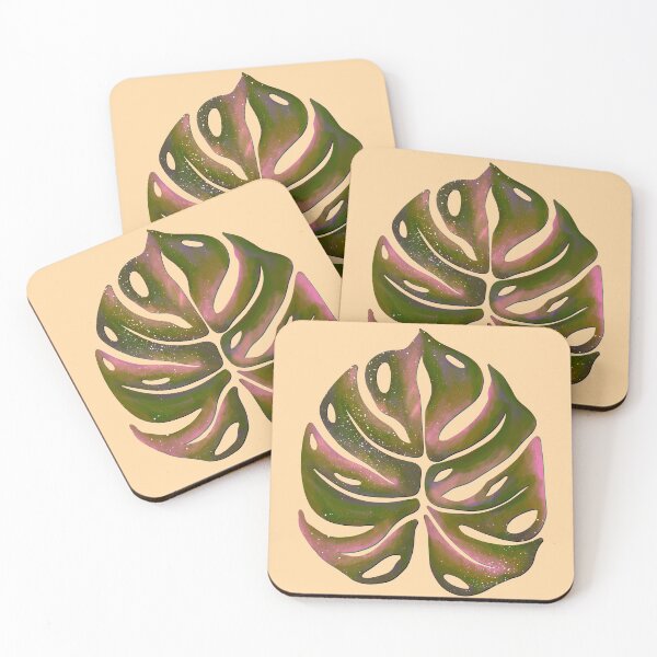 Item preview, Monstera Galaxy - Pink designed and sold by Home with Lola.