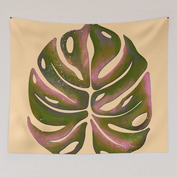 Item preview, Monstera Galaxy - Pink designed and sold by Home with Lola.