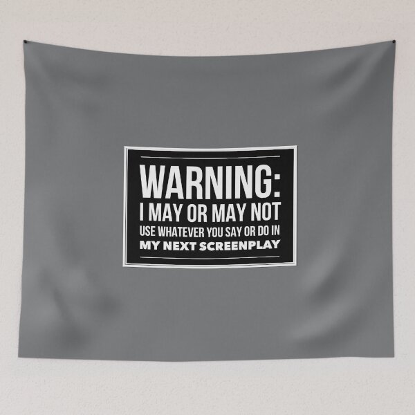 Item preview, TV and Film Writer Warning designed and sold by TrndSttr.