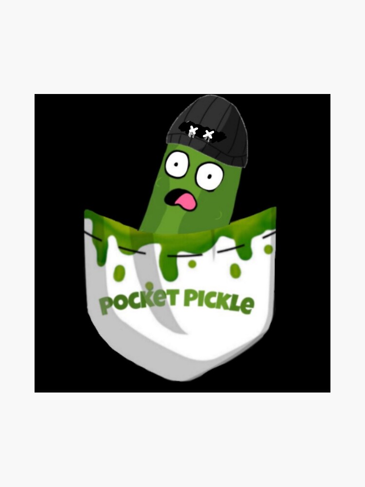 "Pickle in a pocket" Sticker for Sale by PocketPickleArt Redbubble