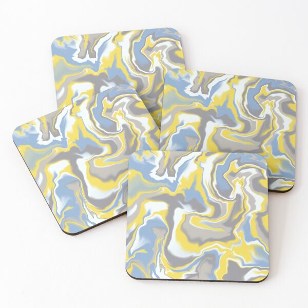 Item preview, Marbled Ice Cream - grey yellow blue designed and sold by Home with Lola.