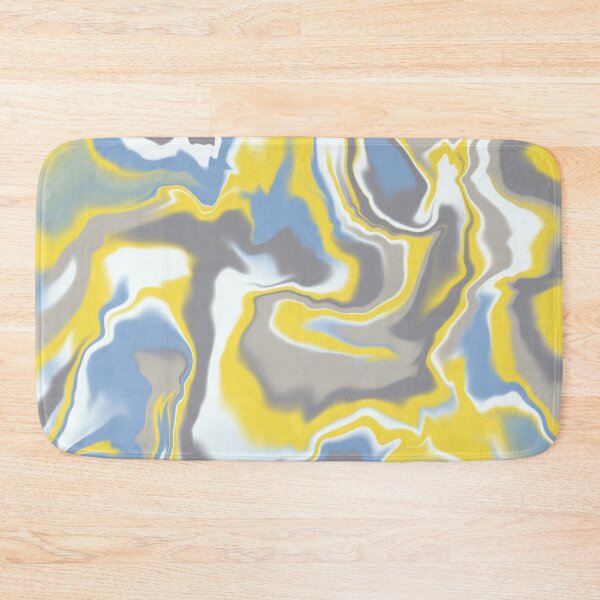 Item preview, Marbled Ice Cream - grey yellow blue designed and sold by Home with Lola.