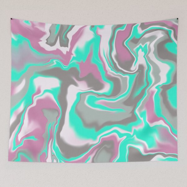 Item preview, Marbled Ice Cream - Teal pink grey designed and sold by Home with Lola.
