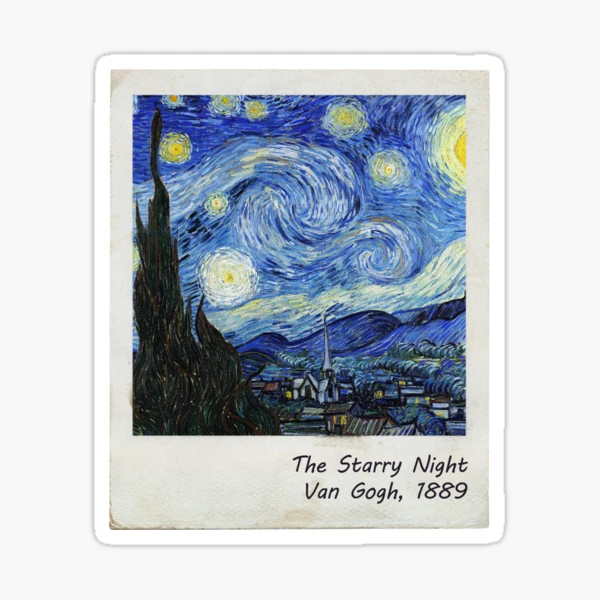 Starry Night Van Gogh Sticker for Sale by ind3finite