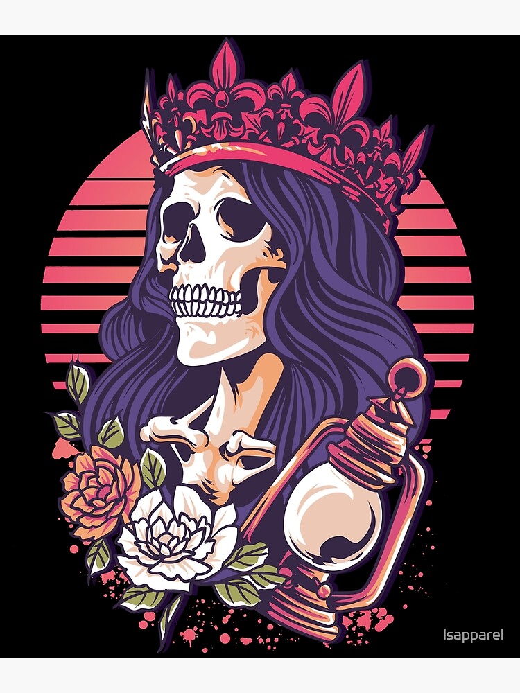 Skull Lady Queen Gothic Day of the Dead | Greeting Card