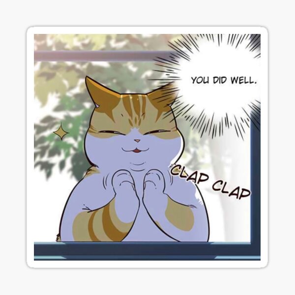 You did well Kayden the cat Sticker