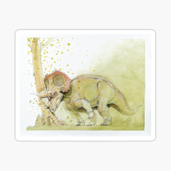 Triceratops in Rut Sticker