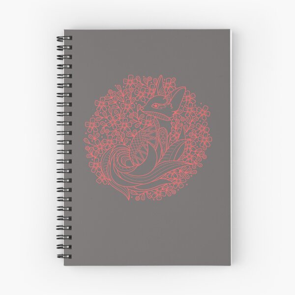 Item preview, Cute intricate fox  Design Coral Red Color designed and sold by Red-ElYoubi.