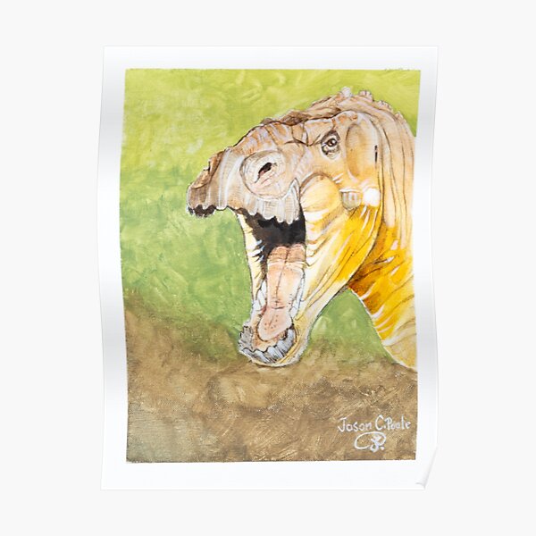 Iguanodon Head Study Poster