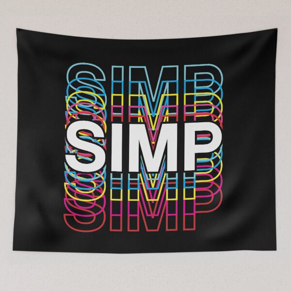 Item preview, Rainbow Simp Retro Style Black Background designed and sold by KristopherBel.
