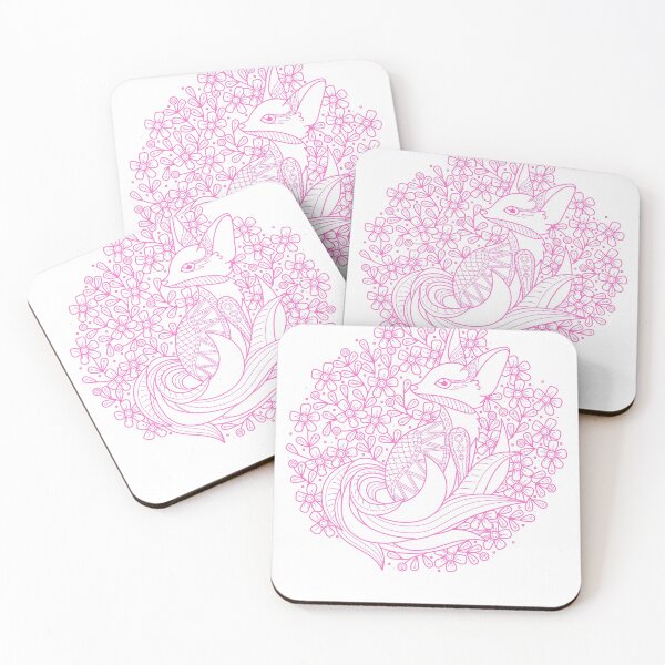 Item preview, Cute intricate fox  Design Pink Color designed and sold by Red-ElYoubi.