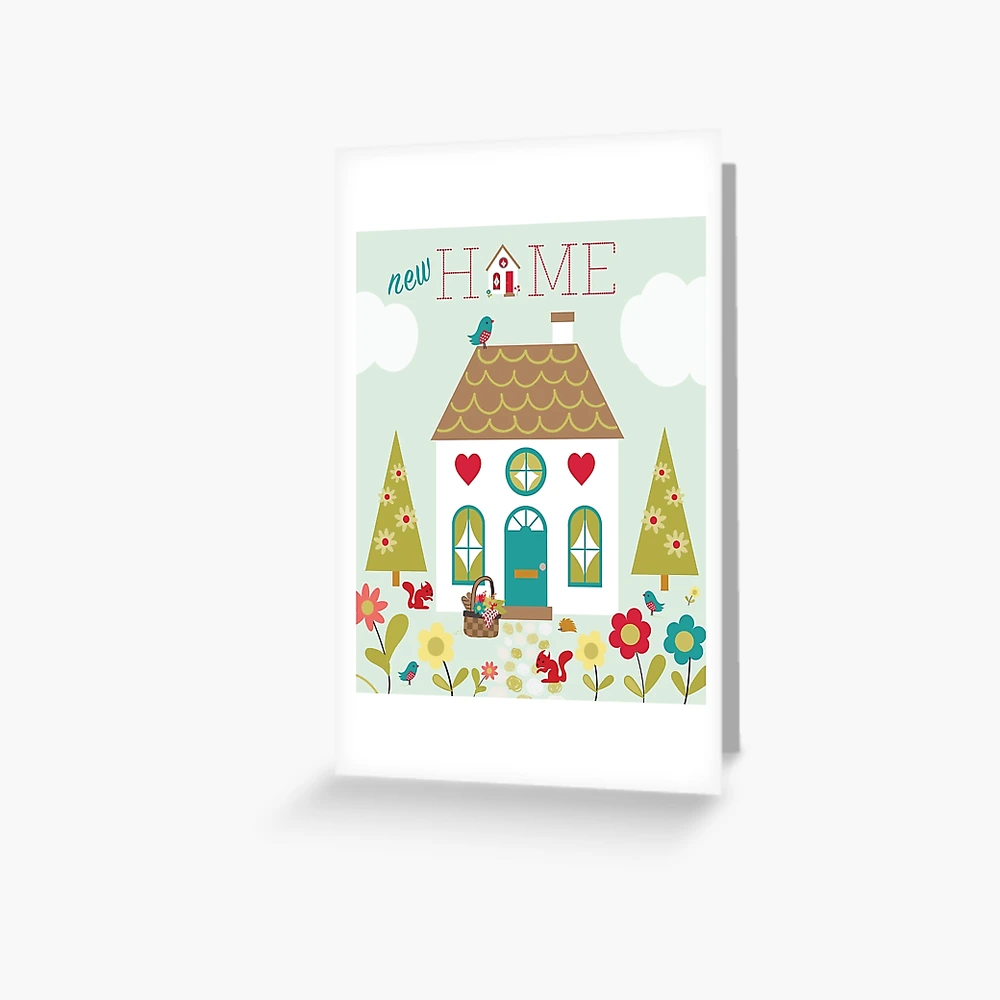new-home-greetings-card-inspired-by-little-red-riding-hoods-adventures-greeting-card-for-sale-by-michellegrace27-redbubble