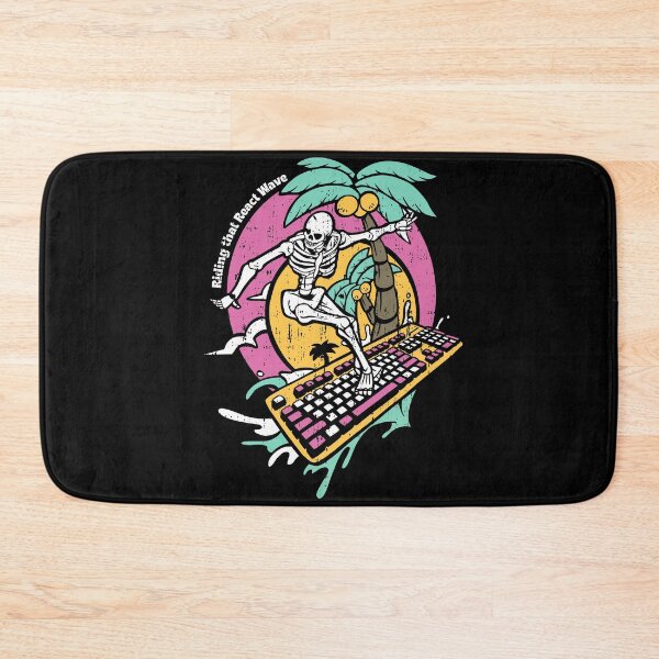 Item preview, Keyboard Surfing Skeleton designed and sold by Hoiho Adventure Shirts.