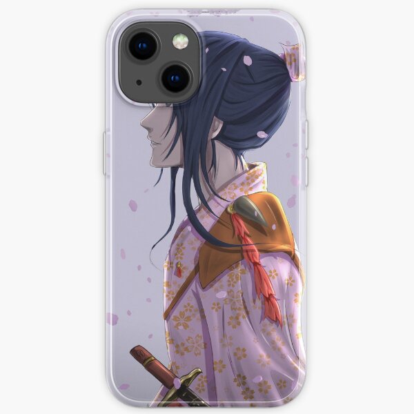 Anime girl with kimono mug iPhone Soft Case
