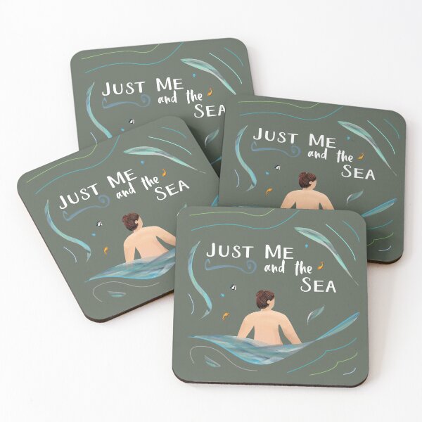 Item preview, Calling all wild open water swimming, winter bathers and surfers. Caroline Laursen original for swimmer lovers designed and sold by Caroline Laursen.