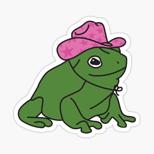 Cute Cowboy Frog Sticker