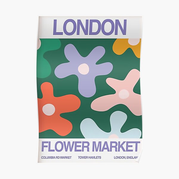 Flower Market London Poster