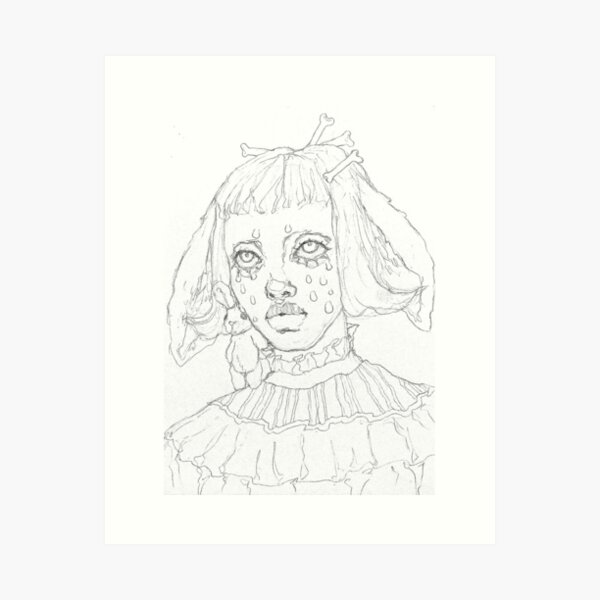 Honey Bunney sketch Art Print