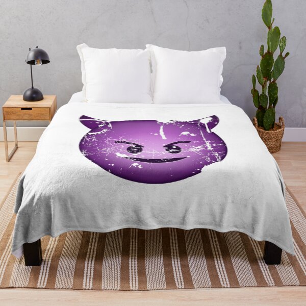 Item preview, Devil face purple distressed emoji designed and sold by ndubrey.