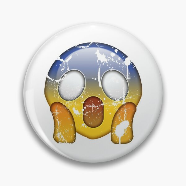 Scared Funny Face Cartoon Emoji - Funny Face - Pin