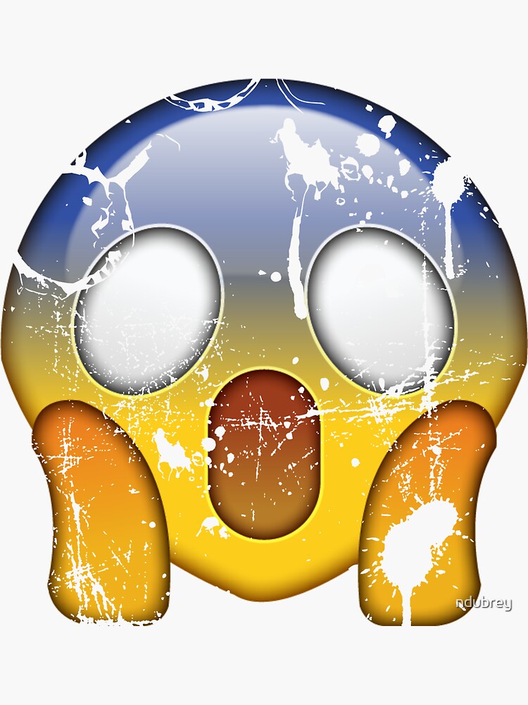 Emoji Scared Face 3.5 Decal 