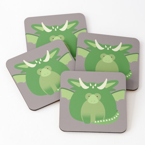Item preview, green dragon round friend designed and sold by peachypanda.