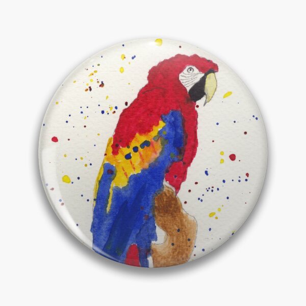 Item preview, Red and Blue Macaw 1 designed and sold by The Elderberry Blossom.